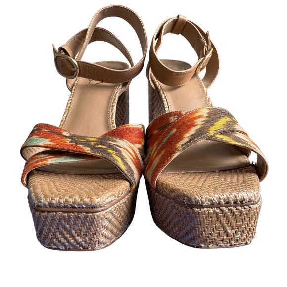 Sam Edelman Nolita Platform Woven Boho Block Heel Ankle Strap Sandal NEW Sz 7.5 - Picture 4 of 11